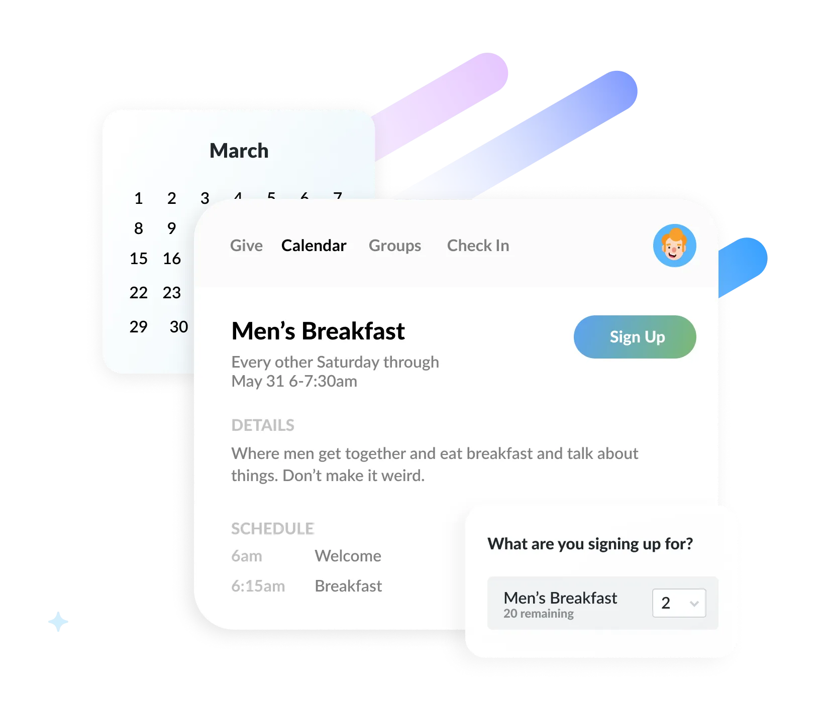 Planning Center Events Sign Up