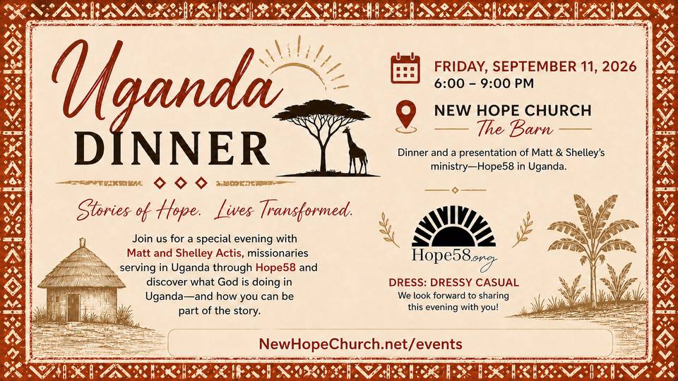 Hope58 Dinner promotional graphic