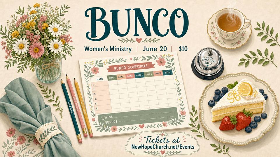 Women's Ministry Bunco promotional graphic