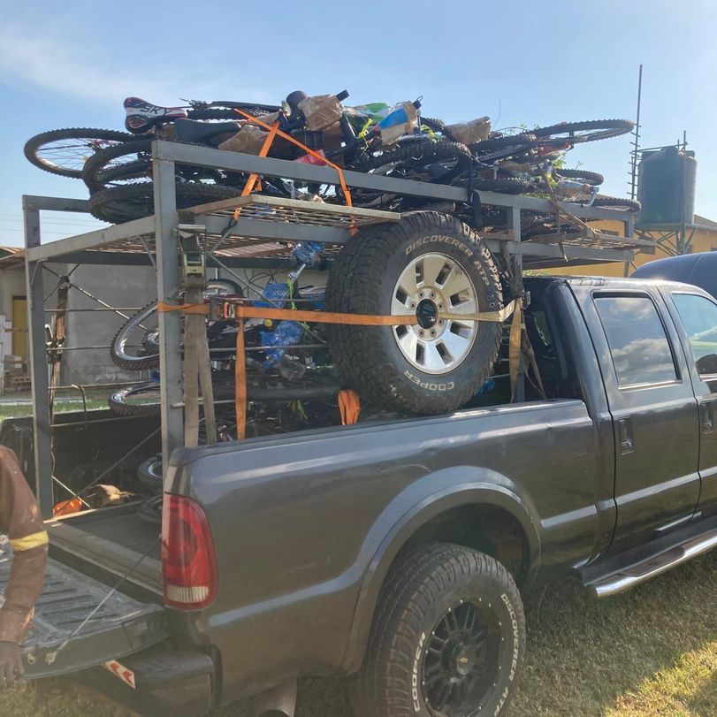 Bicycles loaded for a 1040 Initiative distribution