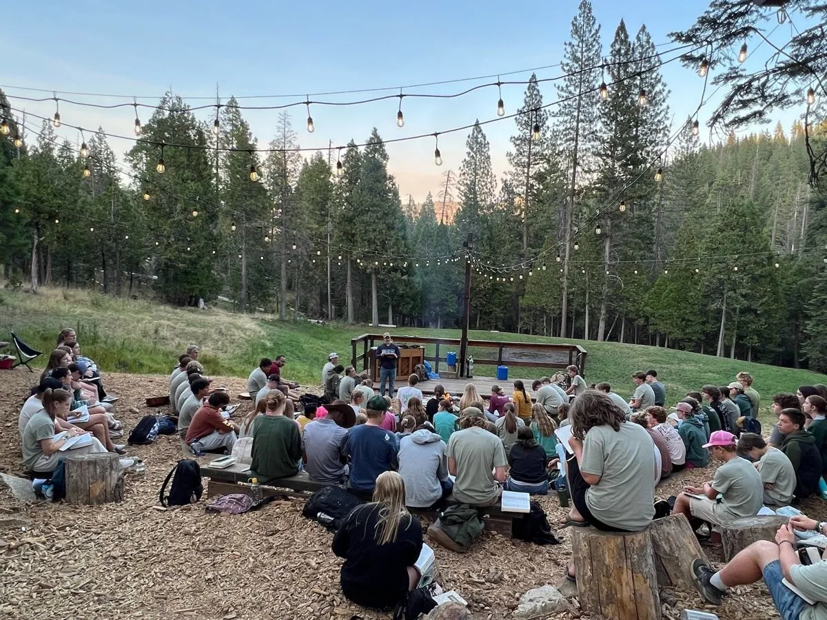 New Hope high schoolers worshipping at Hume Lake summer camp