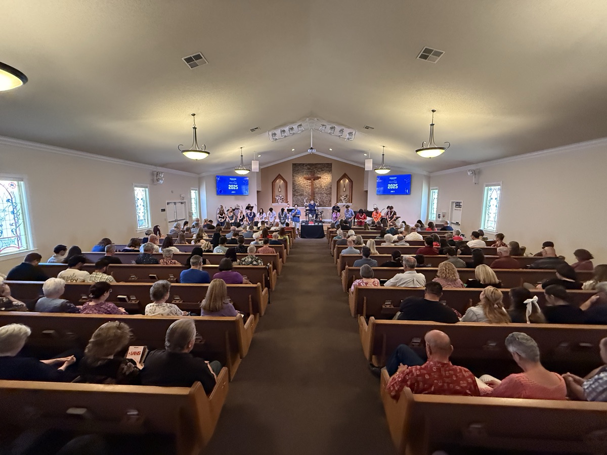 A New Hope Graduation Sunday 2025 moment, recognizing the church's young adults