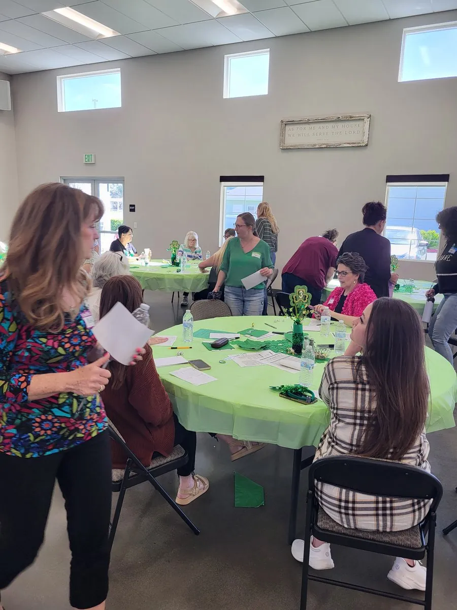 A New Hope small group at a Bunco fellowship gathering in Clovis