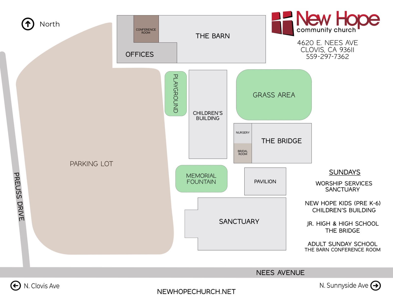 New Hope campus map thumbnail