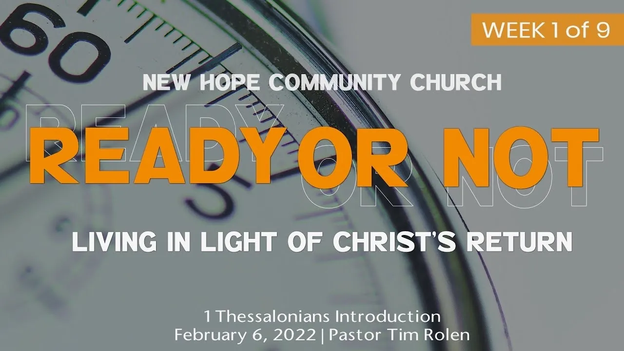 Ready or Not: 1 Thessalonians series art