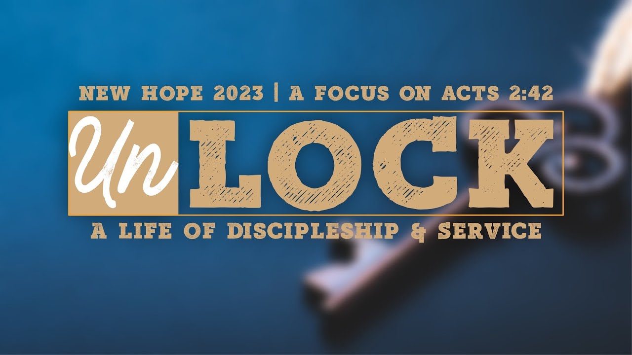 UnLOCK 2023 sermon series artwork at New Hope Community Church