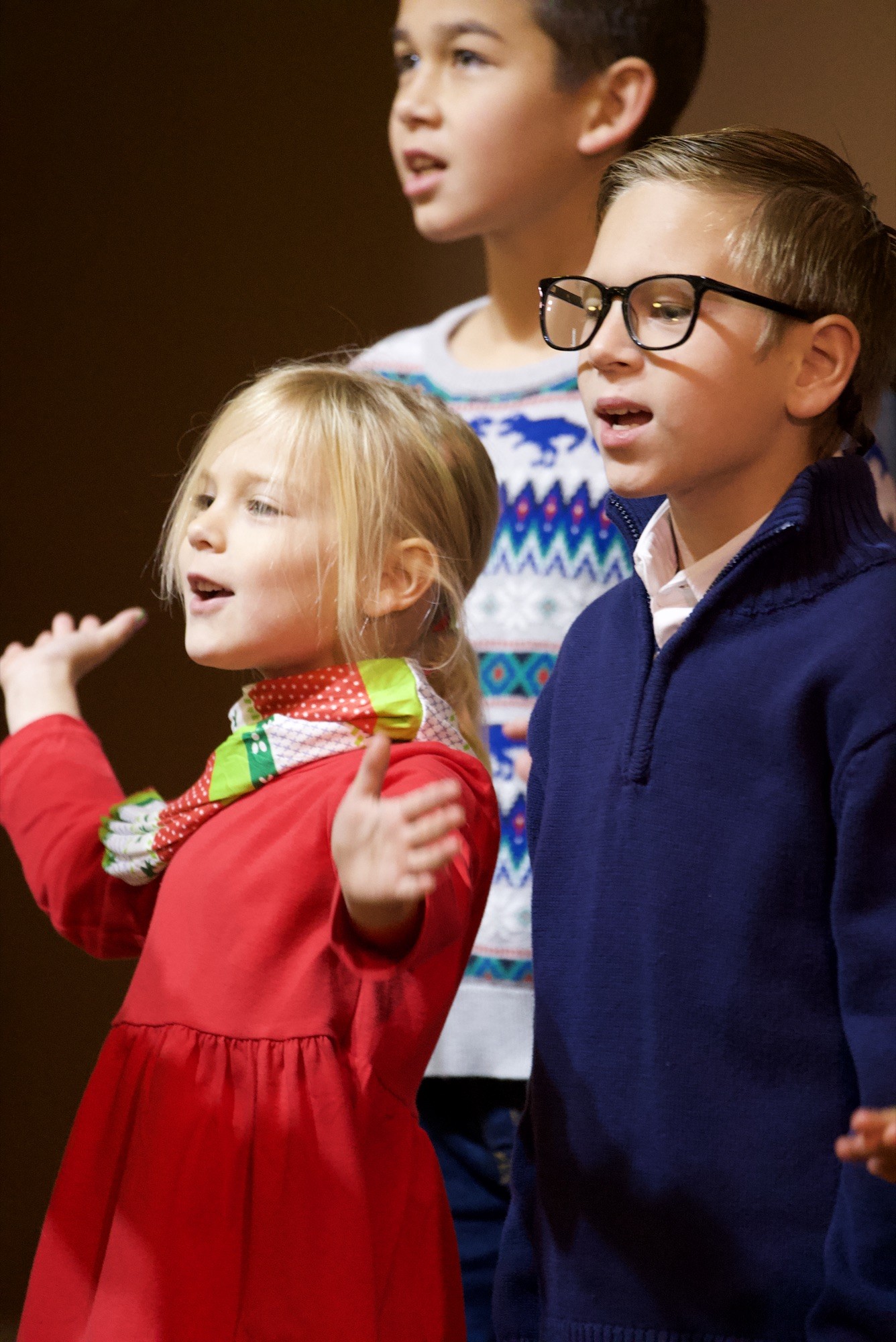 Children singing in the New Hope Kids choir performance