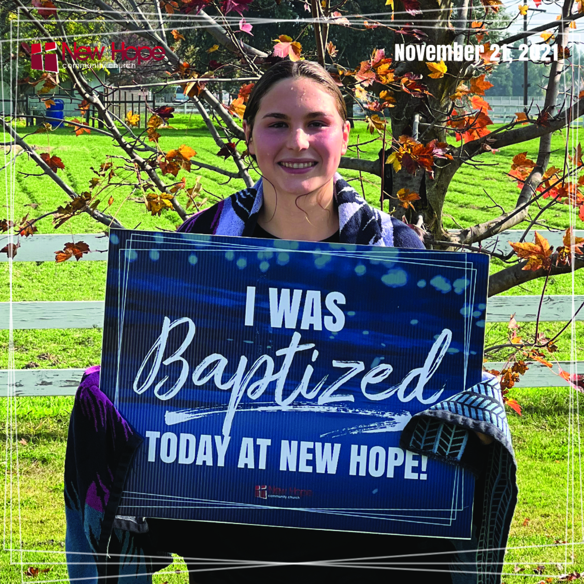 Baptism candid moment at New Hope