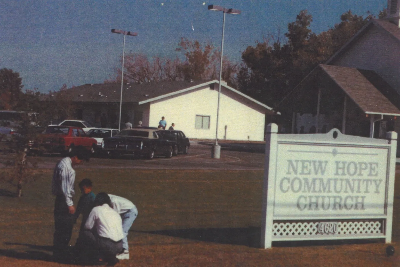 The original New Hope Community Church campus on Nees Avenue in the early years