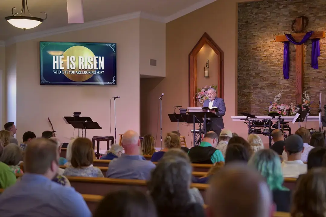 The sanctuary on Easter Sunday 2026